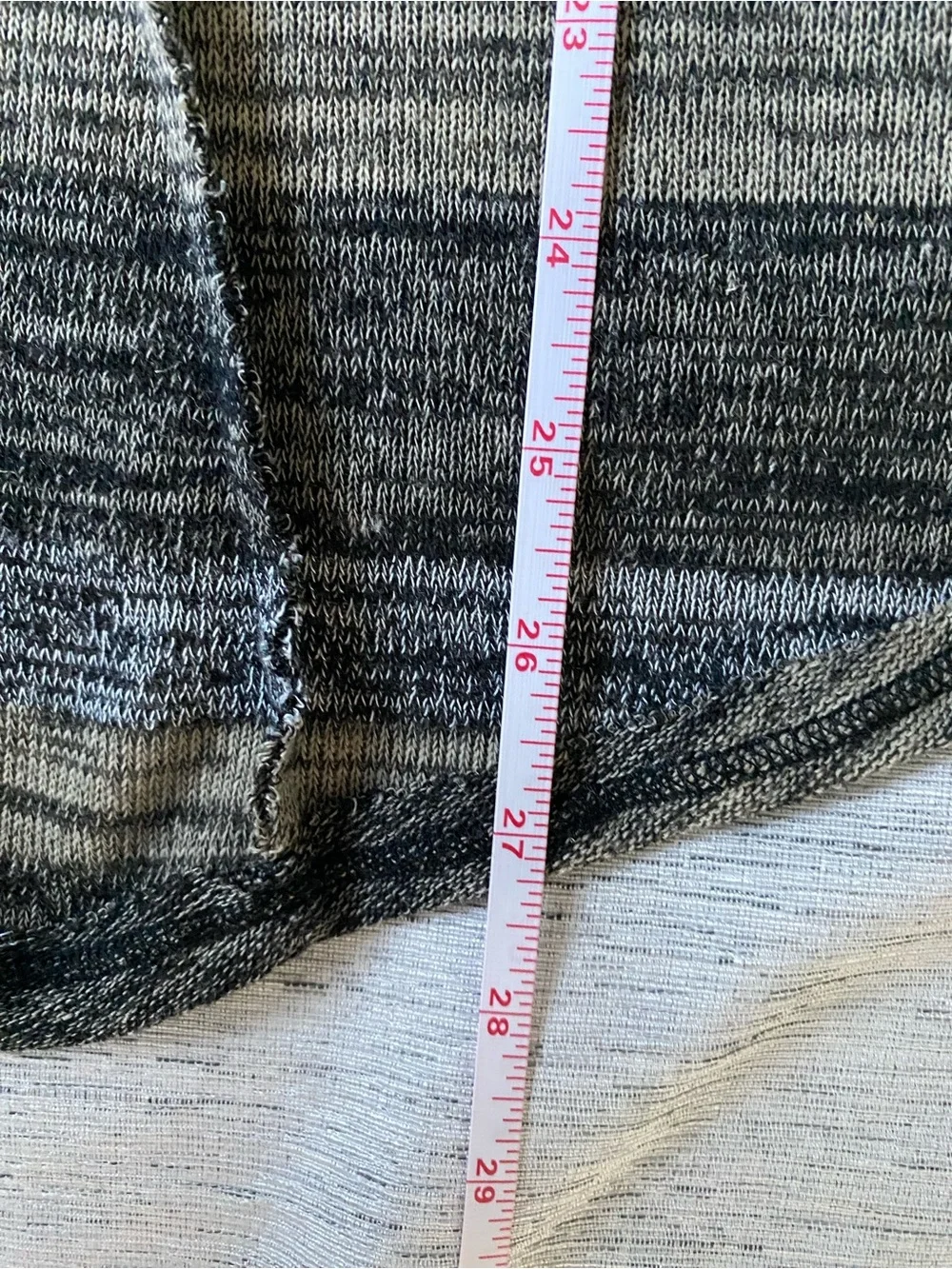 Free people Striped Scoop Neck Pullover in Heathered Gray and Cream